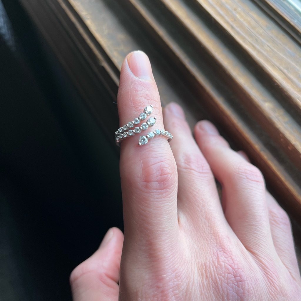 Elegant Silver Wrap Ring